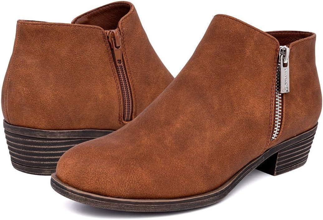 imageNautica Womens Ankle Boot with Side Zipper Stylish Dress Boot for Women Featuring a Low Heel Chic Design and Versatile Sizing The Perfect Ankle Bootie for Dressy and Casual Occasions AlaraBrown