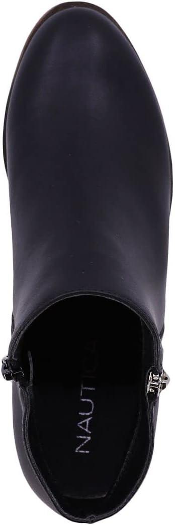 imageNautica Womens Ankle Boot with Side Zipper Stylish Dress Boot for Women Featuring a Low Heel Chic Design and Versatile Sizing The Perfect Ankle Bootie for Dressy and Casual Occasions AlaraBlack