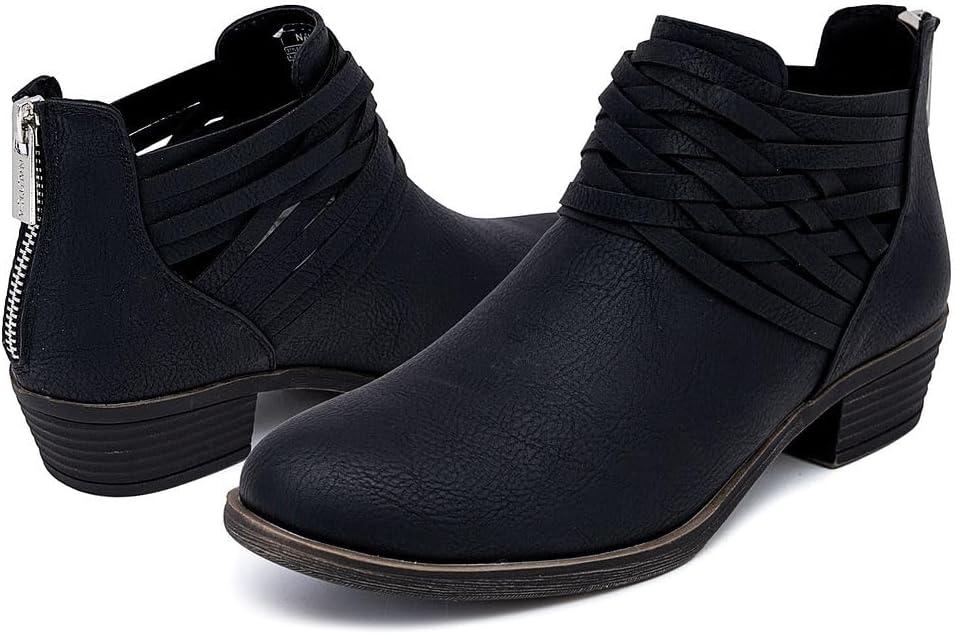 imageNautica Womens Ankle Boot with Side Zipper Stylish Dress Boot for Women Featuring a Low Heel Chic Design and Versatile Sizing The Perfect Ankle Bootie for Dressy and Casual Occasions AlaraBlackbraid