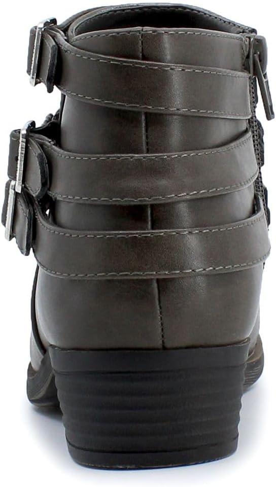 imageNautica Womens Ankle Boot with Side Zipper Stylish Dress Boot for Women Featuring a Low Heel Chic Design and Versatile Sizing The Perfect Ankle Bootie for Dressy and Casual Occasions AlaraCharcoalstrap
