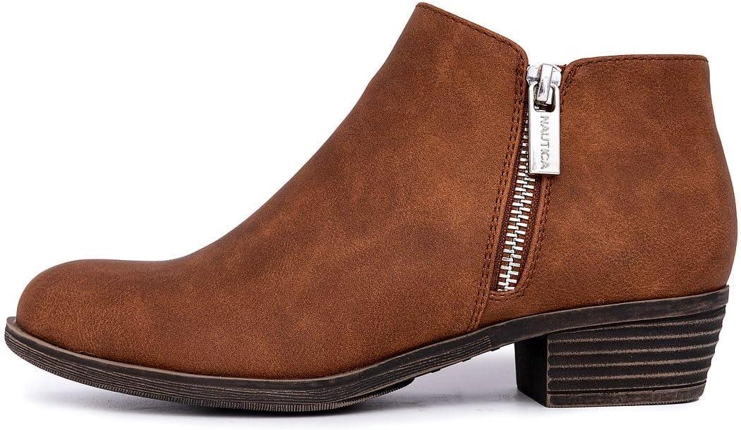 imageNautica Womens Ankle Boot with Side Zipper Stylish Dress Boot for Women Featuring a Low Heel Chic Design and Versatile Sizing The Perfect Ankle Bootie for Dressy and Casual Occasions AlaraBrown