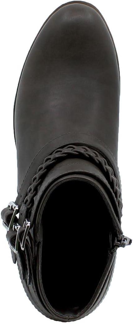 imageNautica Womens Ankle Boot with Side Zipper Stylish Dress Boot for Women Featuring a Low Heel Chic Design and Versatile Sizing The Perfect Ankle Bootie for Dressy and Casual Occasions AlaraCharcoalstrap
