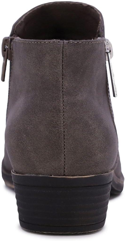 imageNautica Womens Ankle Boot with Side Zipper Stylish Dress Boot for Women Featuring a Low Heel Chic Design and Versatile Sizing The Perfect Ankle Bootie for Dressy and Casual Occasions AlaraGrey