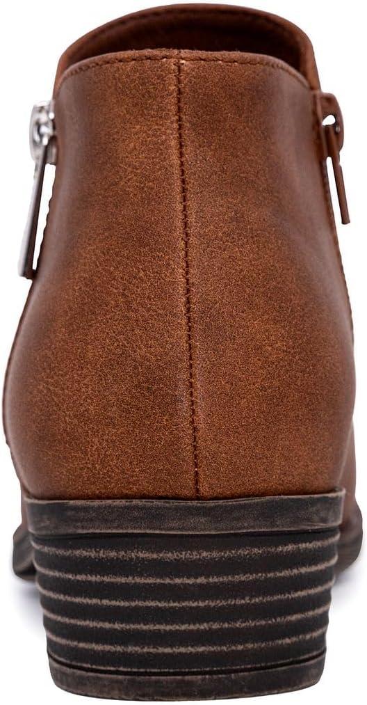 imageNautica Womens Ankle Boot with Side Zipper Stylish Dress Boot for Women Featuring a Low Heel Chic Design and Versatile Sizing The Perfect Ankle Bootie for Dressy and Casual Occasions AlaraBrown