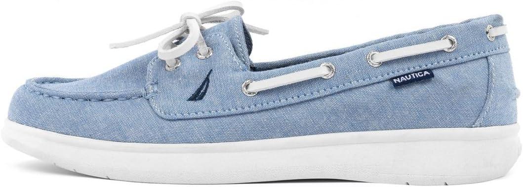 imageNautica Womens Casual Boat Shoes MocToe Loafers with Cushioned Insole Deck Fashion SneakerDenim