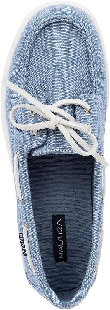 imageNautica Womens Casual Boat Shoes MocToe Loafers with Cushioned Insole Deck Fashion SneakerDenim