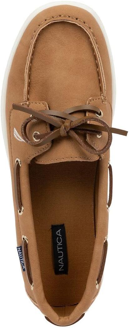 imageNautica Womens Casual Boat Shoes MocToe Loafers with Cushioned Insole Deck Fashion SneakerTan