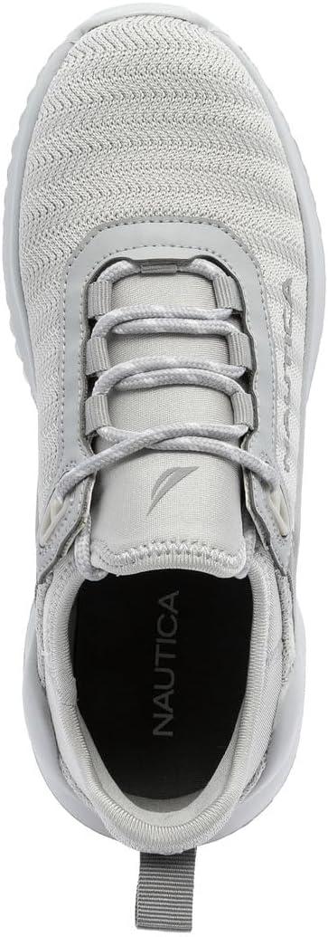 imageNautica Womens Casual Fashion Sneakers Comfortable Walking Shoes with Knit Upper and Cushioned SupportLight Greydanville
