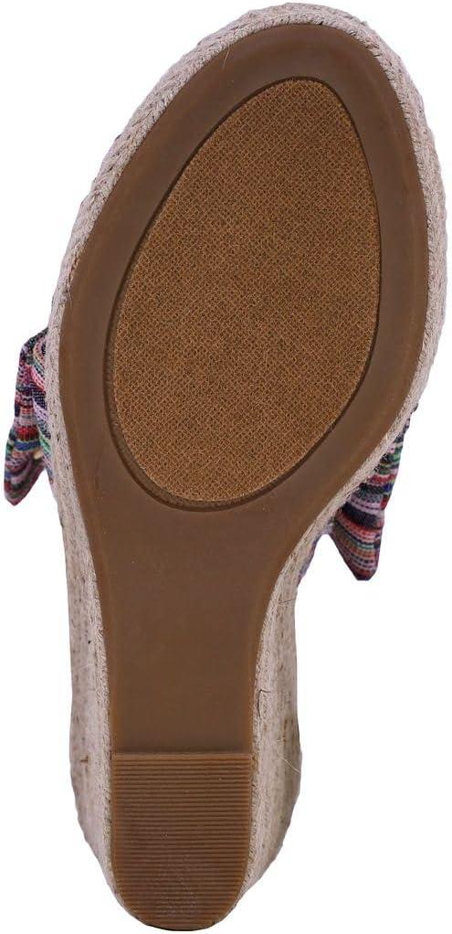 imageNautica Womens Espadrille Wedges for Women Platform Sandals SlipOn Knot Bow Summer Shoes with Woven Rope HeelBeach Multi
