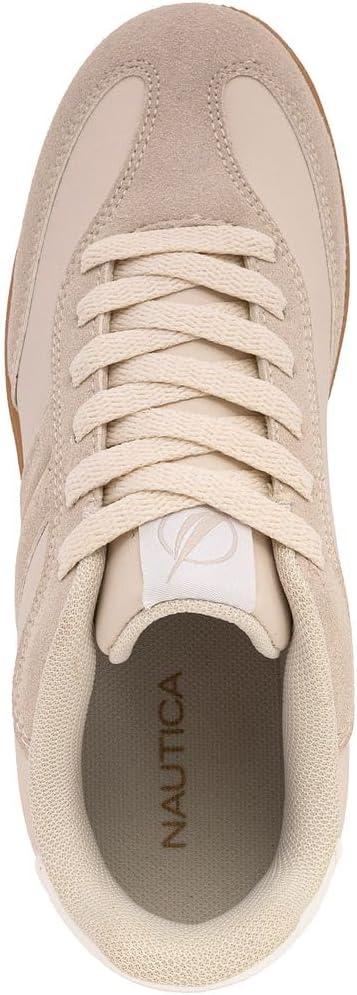 imageNautica Womens Fashion Sneaker Classic Casual Shoe with Soft Cushion Comfort and Durable Gum Bottom Outsole KeotaCreamkeota