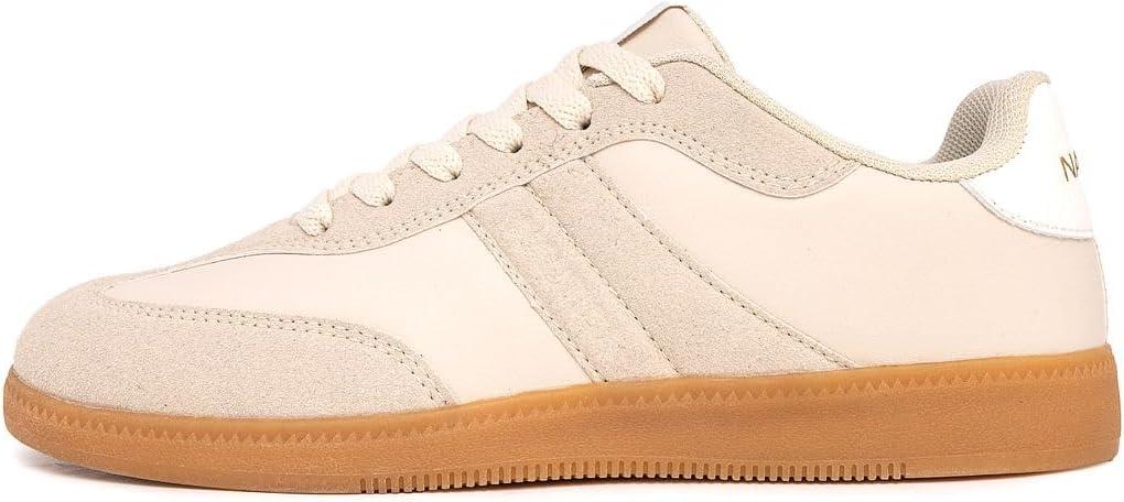 imageNautica Womens Fashion Sneaker Classic Casual Shoe with Soft Cushion Comfort and Durable Gum Bottom Outsole KeotaCreamkeota
