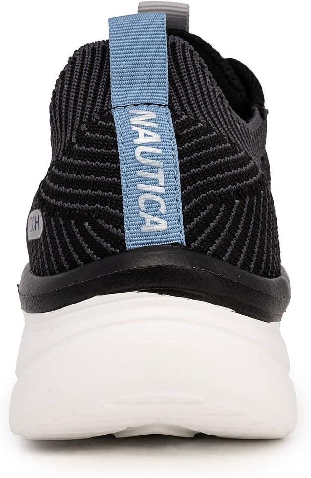 imageNautica Womens Fashion Sneaker LaceUp Running Shoe Casual Max Cushioning Walking Tennis SneakerBlackvenera