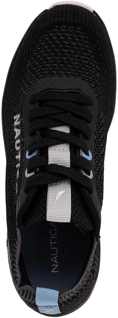 imageNautica Womens Fashion Sneaker LaceUp Running Shoe Casual Max Cushioning Walking Tennis SneakerBlackvenera