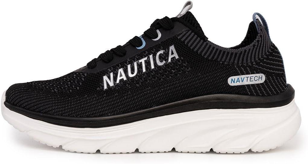 imageNautica Womens Fashion Sneaker LaceUp Running Shoe Casual Max Cushioning Walking Tennis SneakerBlackvenera