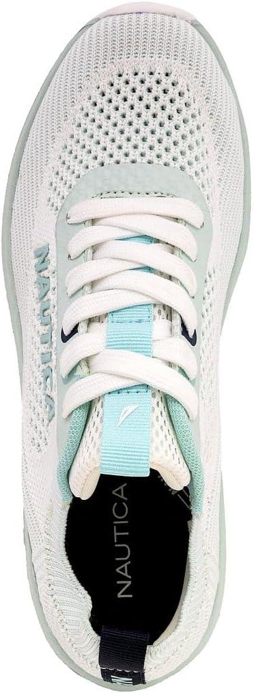 imageNautica Womens Fashion Sneaker LaceUp Running Shoe Casual Max Cushioning Walking Tennis SneakerLight Bluevenera