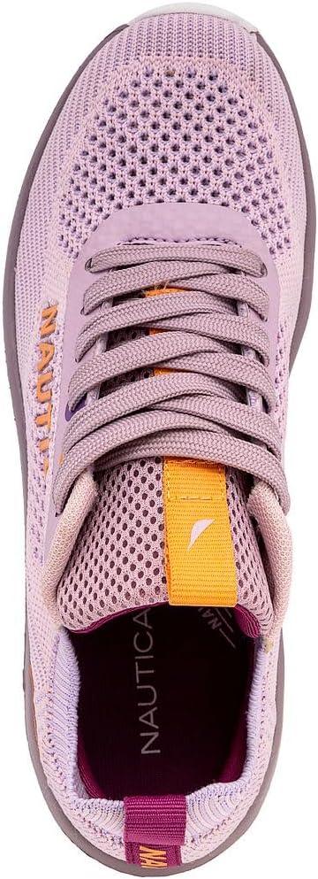 imageNautica Womens Fashion Sneaker LaceUp Running Shoe Casual Max Cushioning Walking Tennis SneakerLilac Funvenera