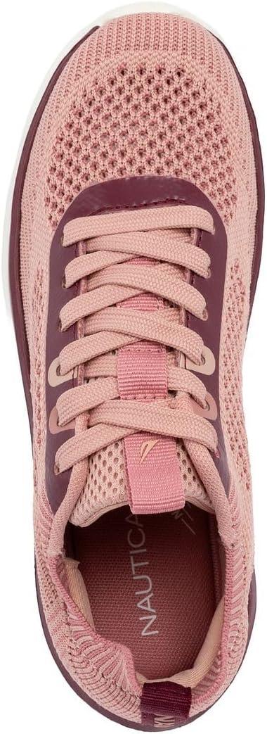 imageNautica Womens Fashion Sneaker LaceUp Running Shoe Casual Max Cushioning Walking Tennis SneakerMauve Burgundyvenera