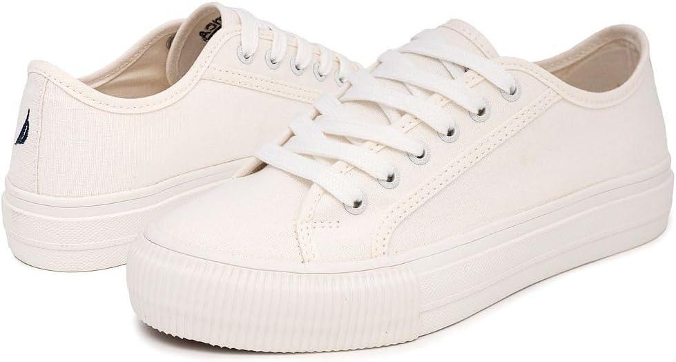 imageNautica Womens LaceUp Platform Fashion Sneakers LowTop Casual Walking amp Tennis Shoes PlatformBelladawnwhite