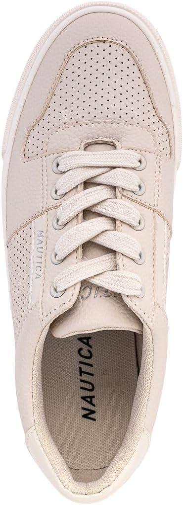 imageNautica Womens LaceUp Platform Fashion Sneakers LowTop Casual Walking amp Tennis Shoes PlatformCreamivywood