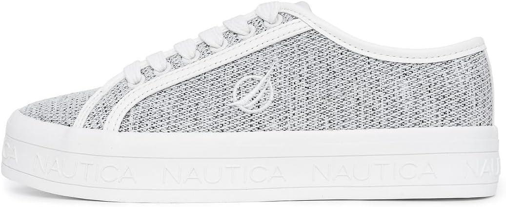 imageNautica Womens LaceUp Platform Fashion Sneakers LowTop Casual Walking amp Tennis Shoes PlatformGreylancelot