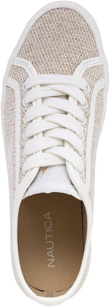 imageNautica Womens LaceUp Platform Fashion Sneakers LowTop Casual Walking amp Tennis Shoes PlatformLight Sand