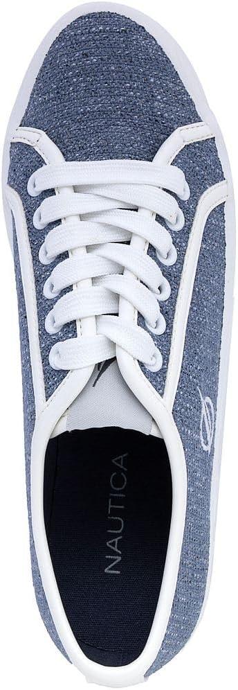 imageNautica Womens LaceUp Platform Fashion Sneakers LowTop Casual Walking amp Tennis Shoes PlatformNavylancelot