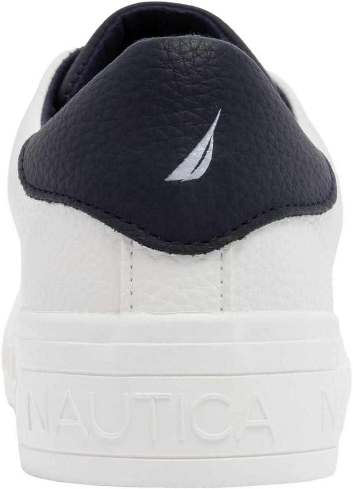 imageNautica Womens LaceUp Platform Fashion Sneakers LowTop Casual Walking amp Tennis Shoes PlatformWhite Navykildate