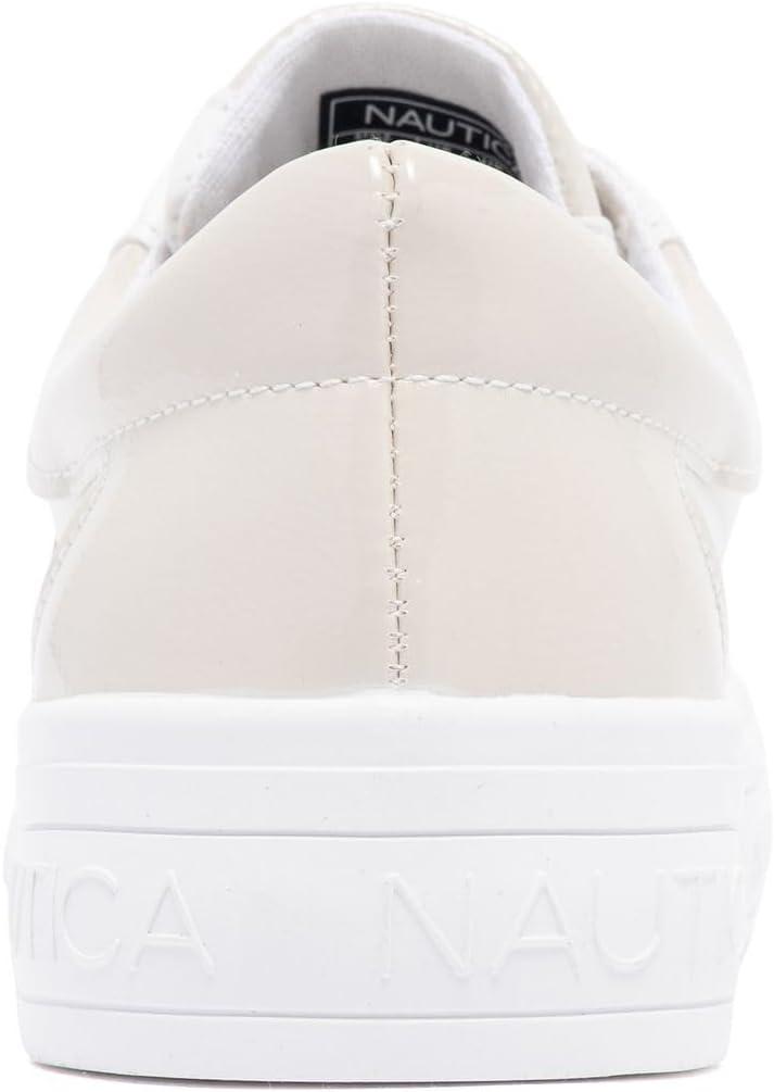 imageNautica Womens LaceUp Platform Fashion Sneakers LowTop Casual Walking amp Tennis Shoes PlatformWhite Sandosmanthus