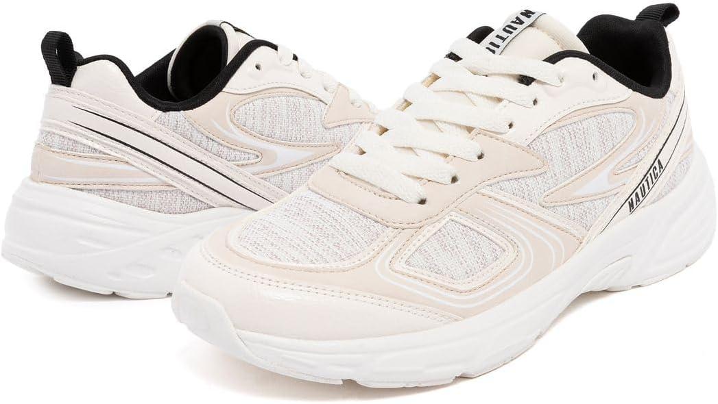 imageNautica Womens Lightweight Athletic Running SneakersIvory