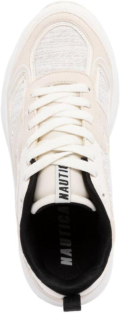 imageNautica Womens Lightweight Athletic Running SneakersIvory