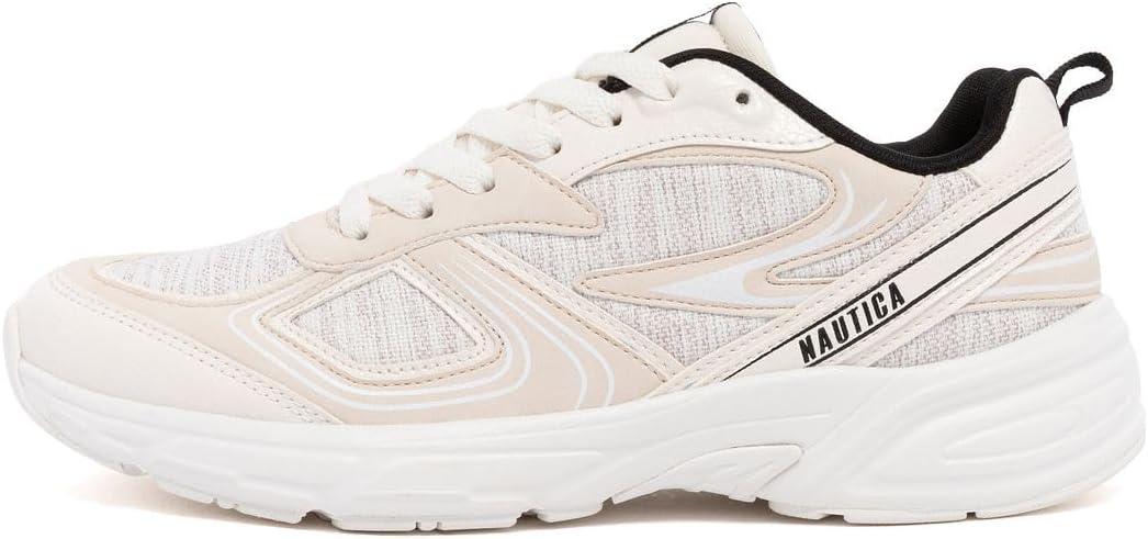 imageNautica Womens Lightweight Athletic Running SneakersIvory