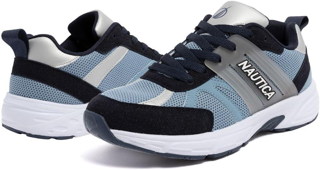 imageNautica Womens Lightweight Athletic Running SneakersNavy Grey