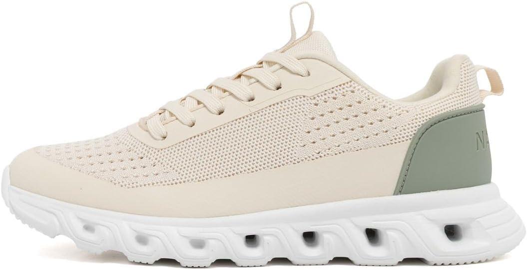 imageNautica Womens Running Shoes Lightweight Athletic Sneakers Breathable Cushioned LaceUp Gym Walking amp Training TrainersSage