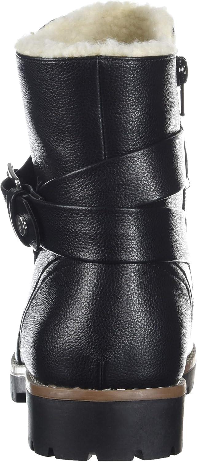 imageNautica Womens Winter Boots Ladies Faux Fur Lined Mid Calf Zipper Snow Riding ShoesBlack