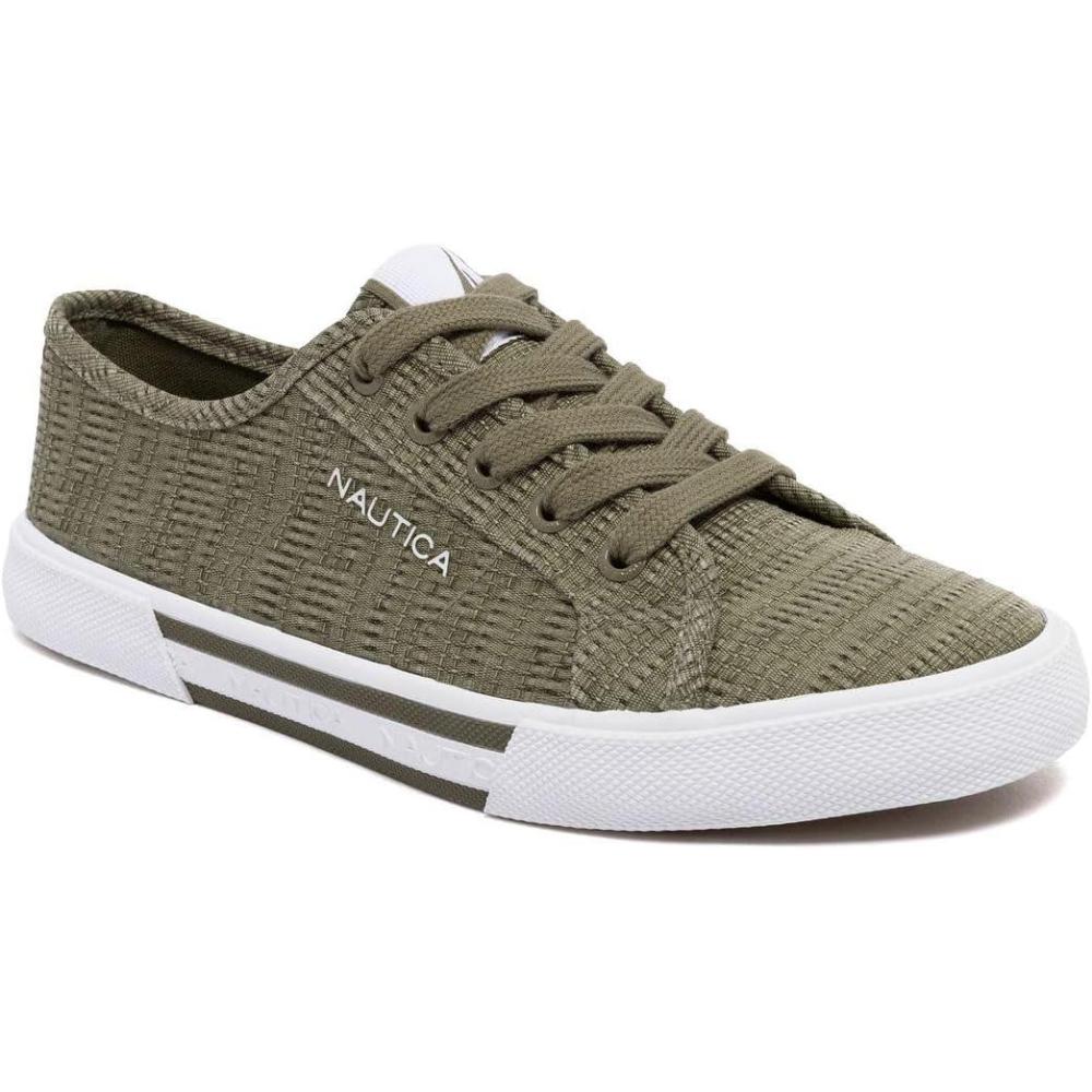 imageNautica Womens LaceUp Platform Fashion Sneakers LowTop Casual Walking amp Tennis Shoes PlatformOlive Blackhaw