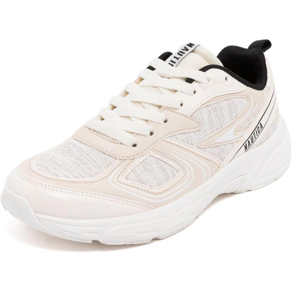 imageNautica Womens Lightweight Athletic Running SneakersIvory