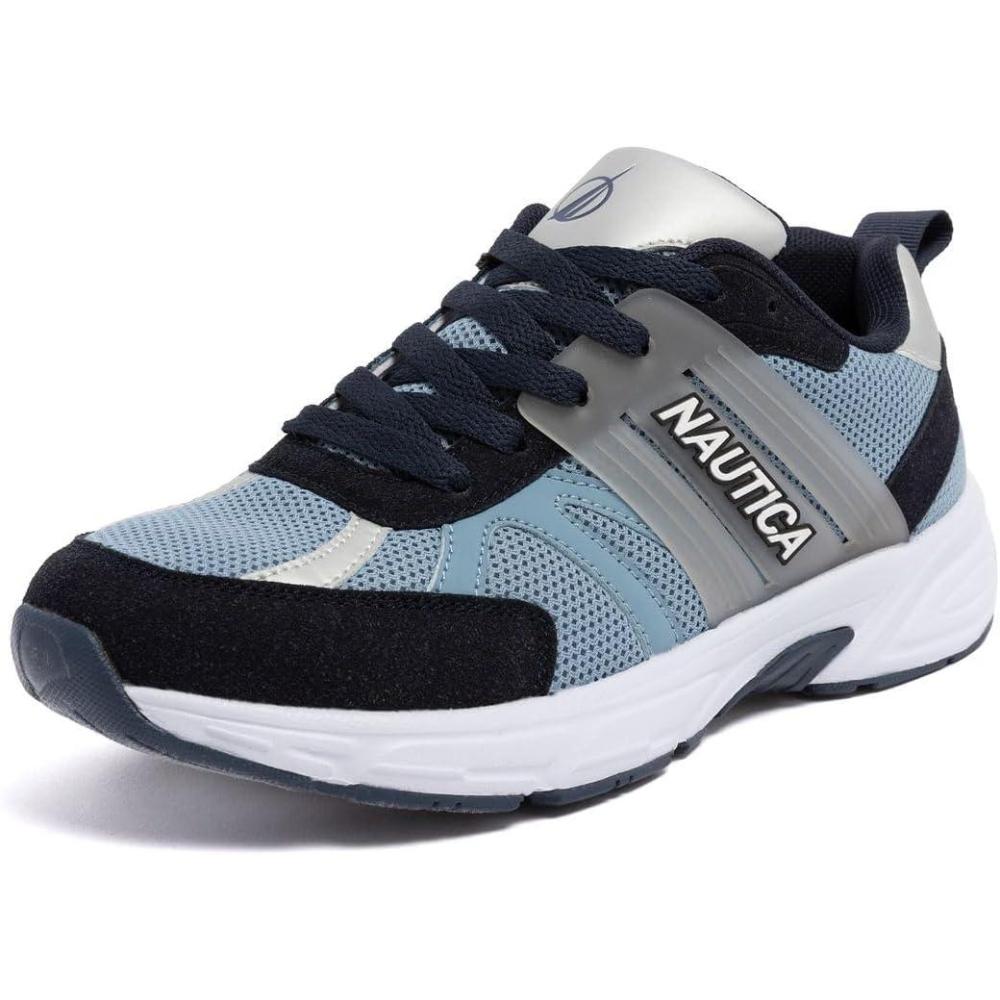 imageNautica Womens Lightweight Athletic Running SneakersNavy Grey