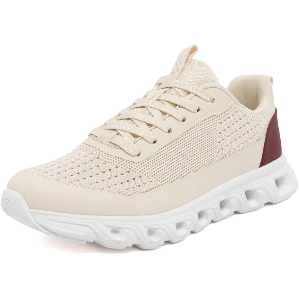 imageNautica Womens Running Shoes Lightweight Athletic Sneakers Breathable Cushioned LaceUp Gym Walking amp Training TrainersBurgundy