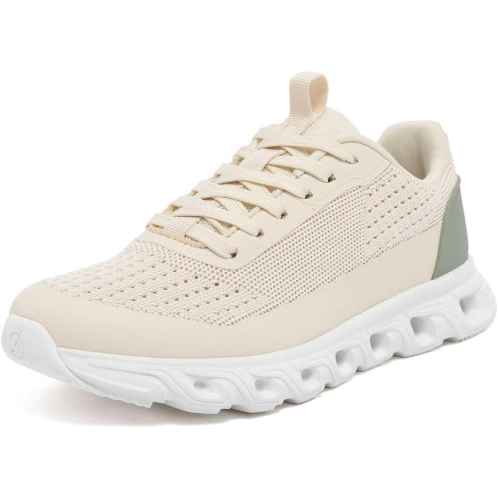 imageNautica Womens Running Shoes Lightweight Athletic Sneakers Breathable Cushioned LaceUp Gym Walking amp Training TrainersSage