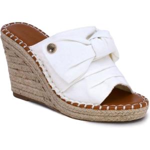 Nautica Women’s Espadrille Wedges for Women Platform Sandals – Slip-On Knot Bow Summer Shoes with Woven Rope Heel(White)