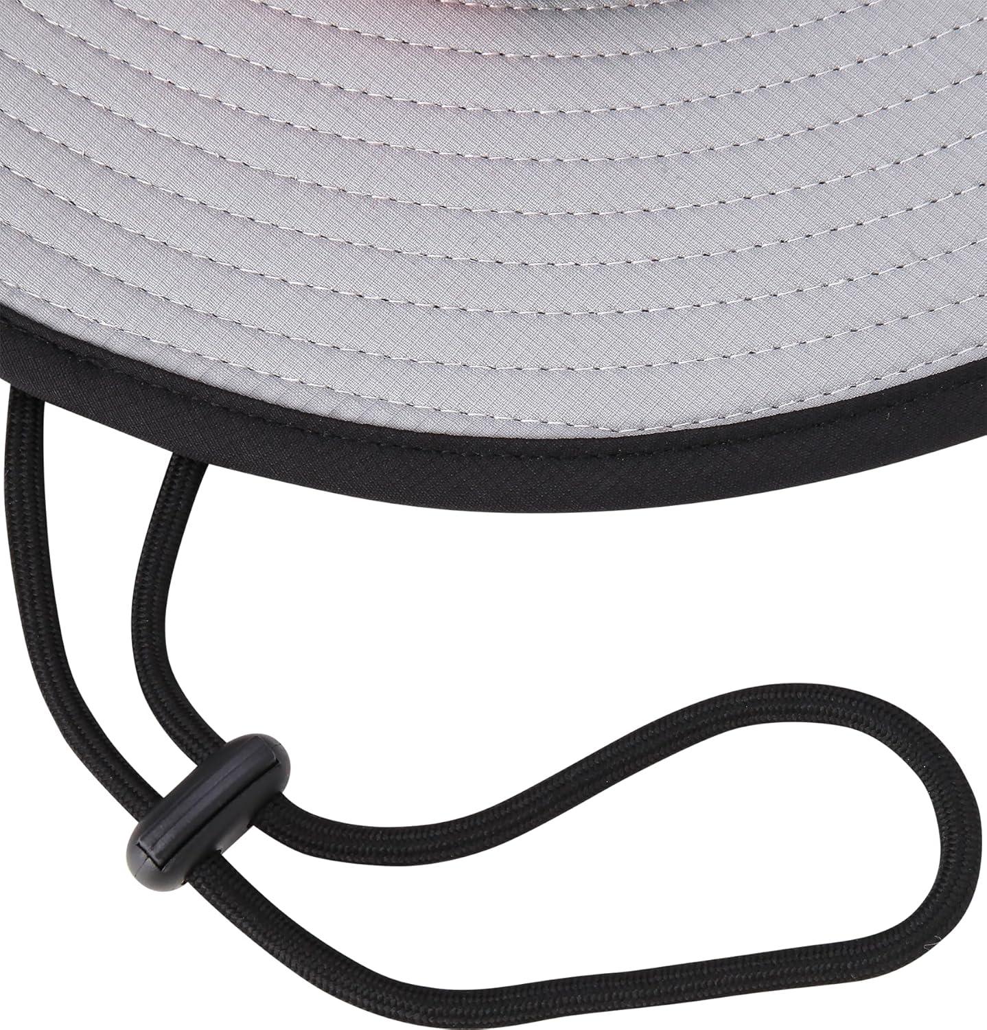 imageNautica Mens Boonie Hat Lightweight UV Protection Wide Brim Mainsail Safari Fishing Hat for Men with Adjustable StrapGrey