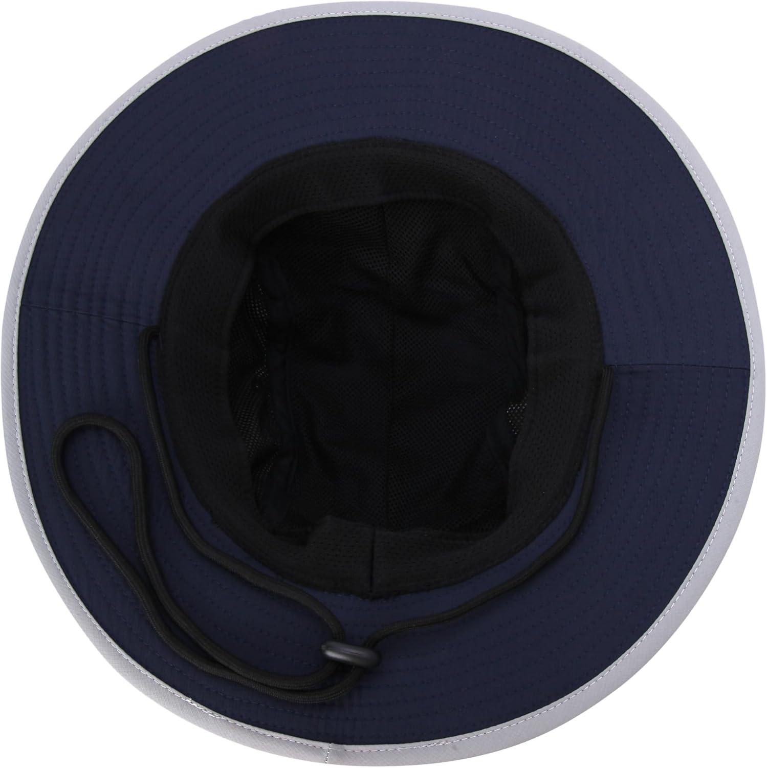 imageNautica Mens Boonie Hat Lightweight UV Protection Wide Brim Mainsail Safari Fishing Hat for Men with Adjustable StrapNavy