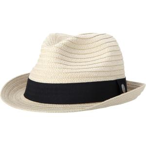 Nautica Mens Fedora Hats – Lightweight Classic Brim Straw Sun Hat for Men with UV Protection and Decorative Band(Black)