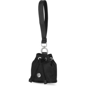 Nautica Sea Spray Drawstring Wallet Coin Purse Mini Pouch Charm with Wristlet, Black(Black)