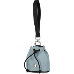 Nautica Sea Spray Drawstring Wallet Coin Purse Mini Pouch Charm with Wristlet, Black(Sage)