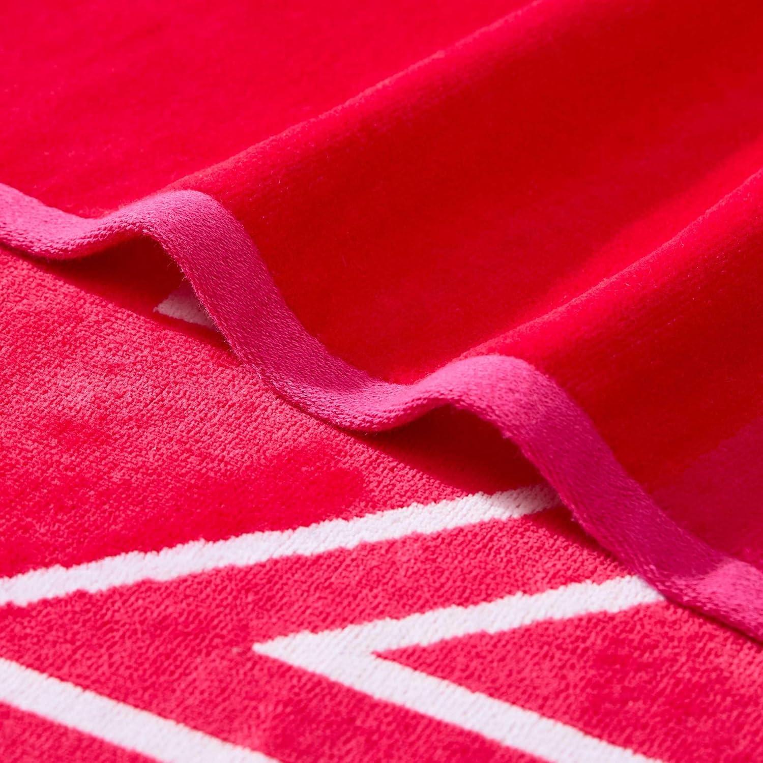 imageNautica Oversized Beach Towel Set Soft Plush Velour Towels with Hanging Loop Quick Dry amp Absorbent Beach Vacation Essentials for Adults amp Travel Turtle Beach Blue 2PackLogo Stripe Pink
