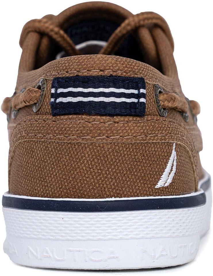 imageNautica Kids Casual Boat Shoe Loafers School Shoes for Boys ToddlerLittle KidBig KidCognac