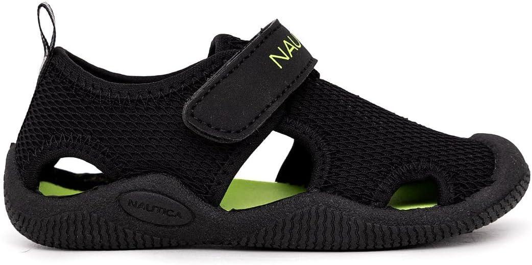 imageNautica Kids Protective Water ShoeClosedToe Sport Sandal Boy Girl Big KidLittle KidToddlerBlack Fresh Lime