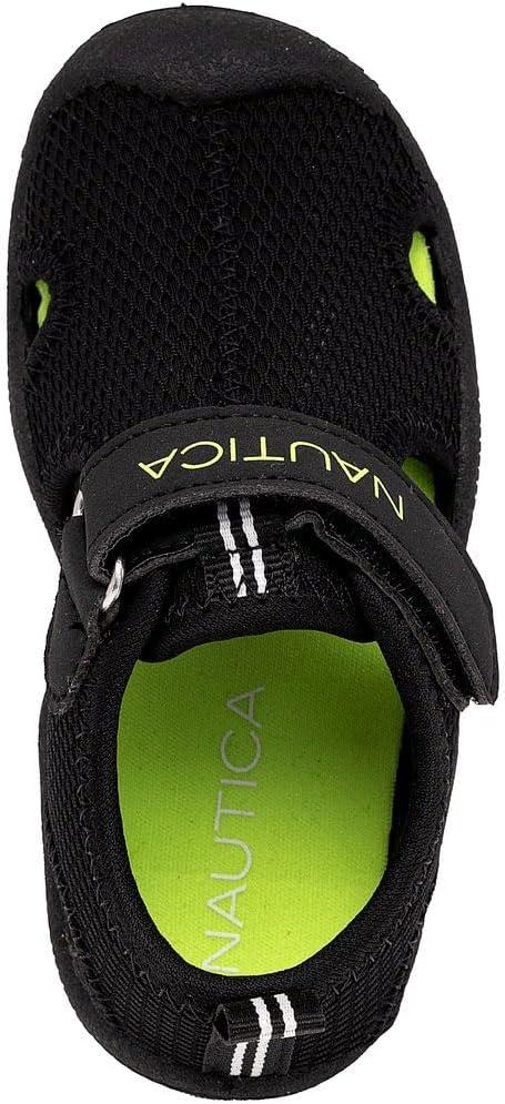 imageNautica Kids Protective Water ShoeClosedToe Sport Sandal Boy Girl Big KidLittle KidToddlerBlack Fresh Lime