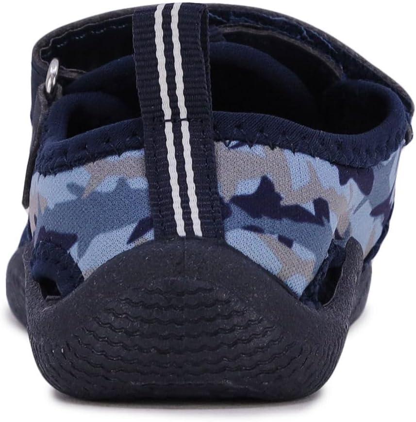 imageNautica Kids Protective Water ShoeClosedToe Sport Sandal Boy Girl Big KidLittle KidToddlerNavy Shark Camo
